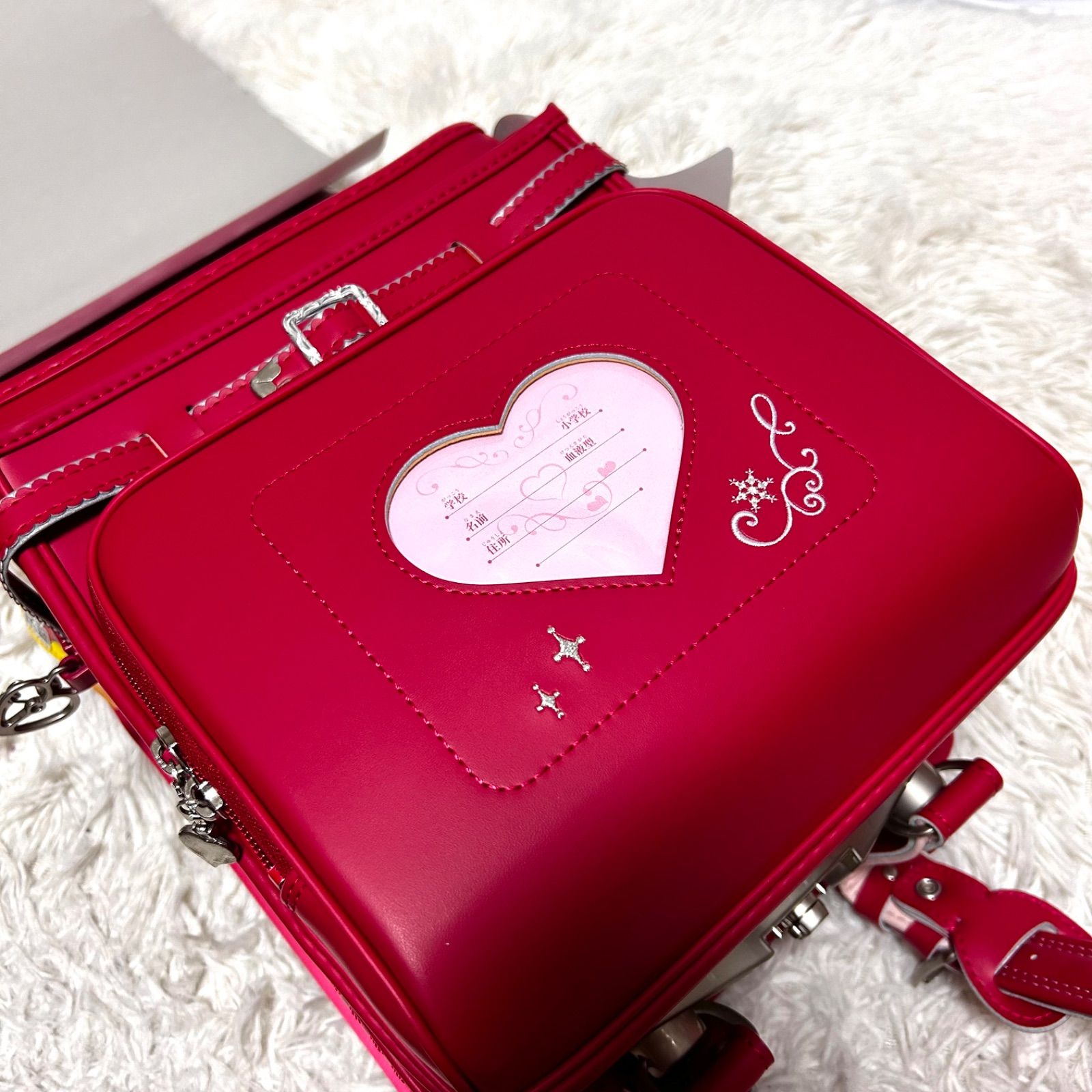未使用箱付き ランドセル 赤 レッド 付属品完備 フィットちゃん 入学 
