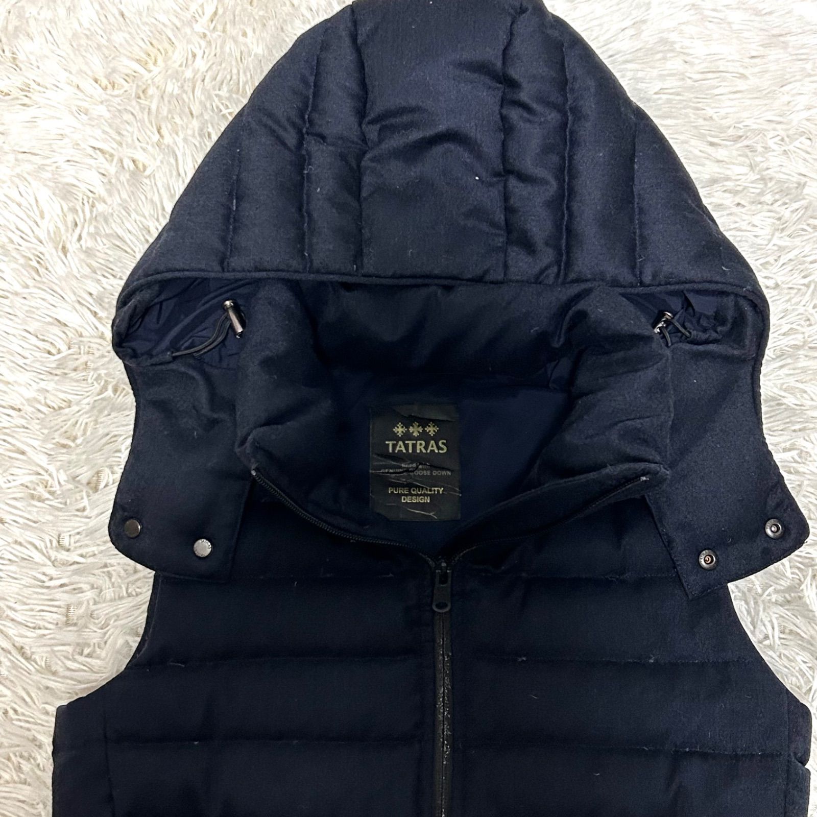 タトラス tatras ダウンベスト ウール 02 Mサイズ相当 ネイビー