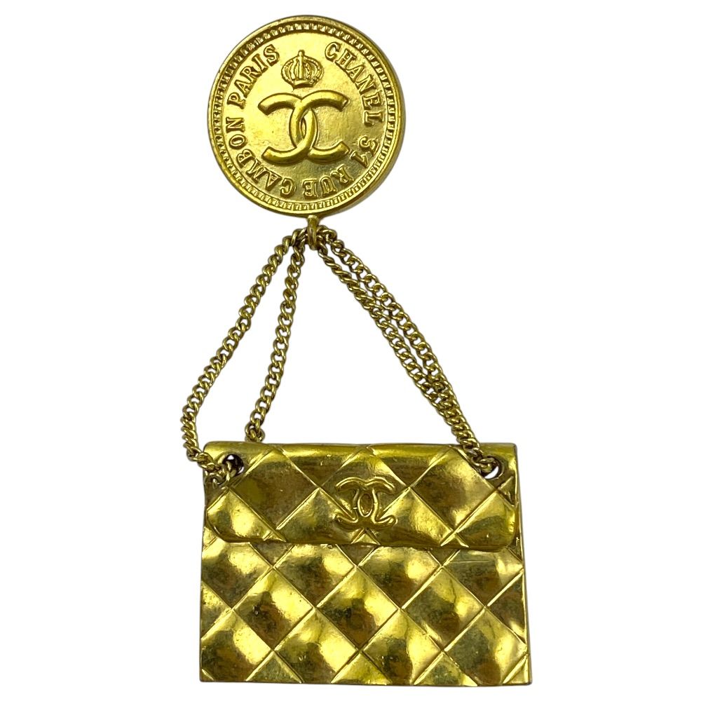 CHANEL シャネル ヴィンテージ ココマーク ブローチ マトラッセ バッグ モチーフ GP ゴールド 洗練 上質 高級感 エレガント スタイリッシュ 存在感 ファッション