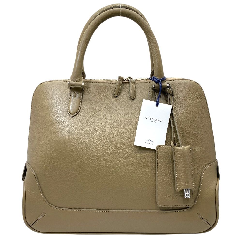 未使用 PELLE MORBIDA ペッレ モルビダ Maiden Voyage メイデン ボヤージュ ブガッティバッグS トートバッグ PMO-MB072 レザー グレージュ 上品 洗練 高級感 エレガント 実用的 通勤 通学 人気 28,600円