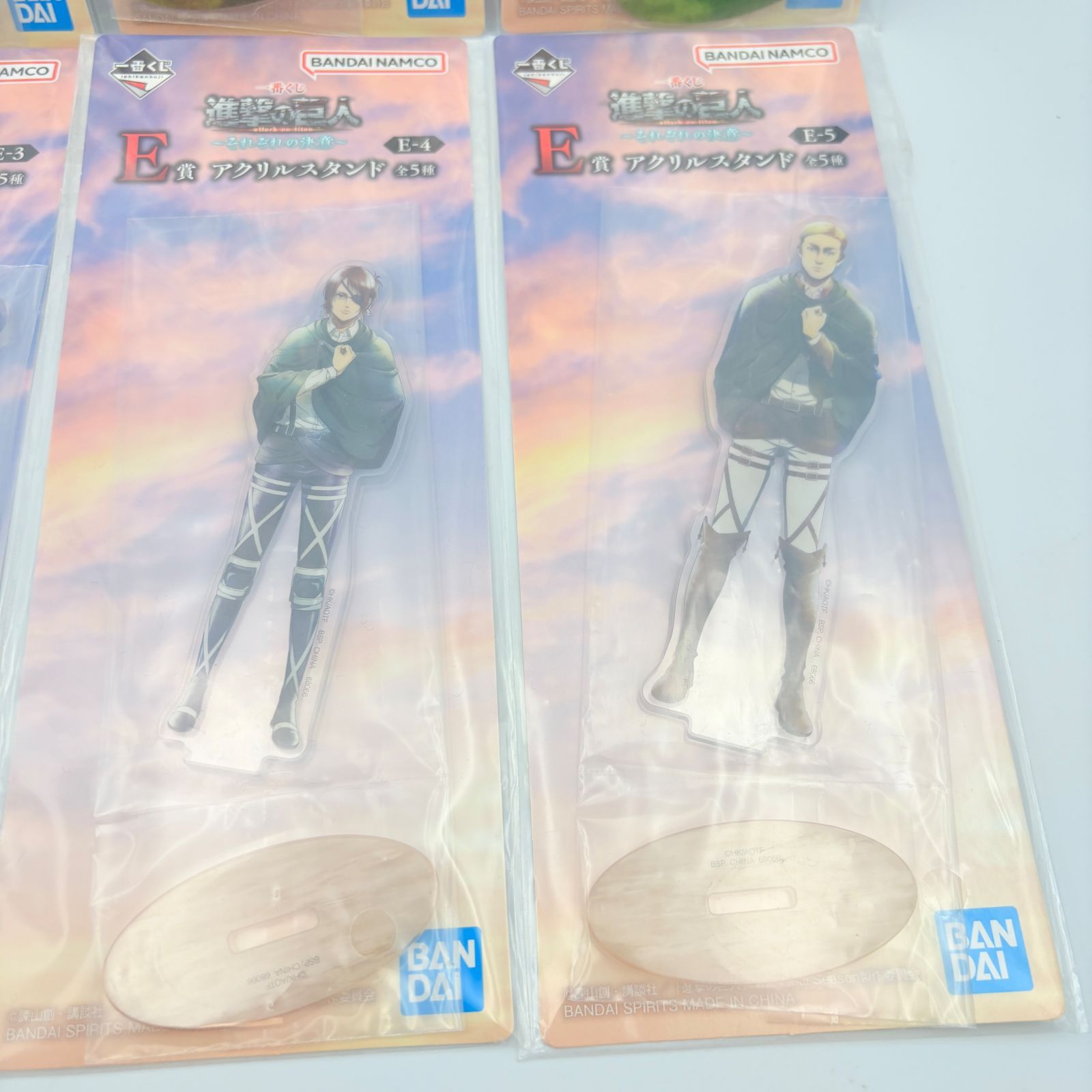 一番くじ 進撃の巨人 それぞれの決意 E賞 アクリルスタンド 全5種