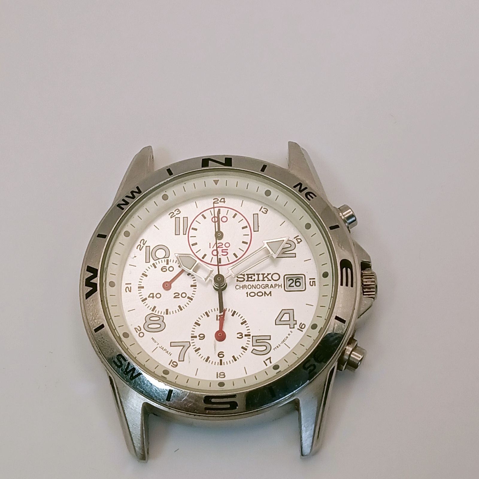 【稼働】0626-2 SEIKO CHRONOGRAPH セイコー クロノグラフ 7T92-0DX0 メンズ腕時計 クォーツ フェイスのみ デイト