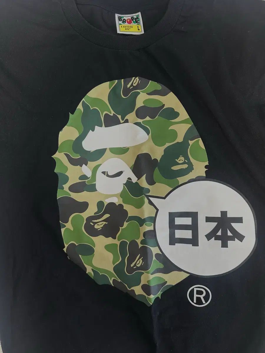 新品) A BATHING APE アベイシングエイプ BIG HEAD ジャパン 半袖 L