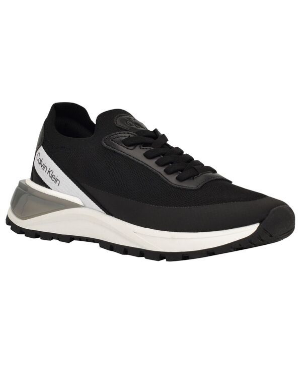 カルバンクライン レディース シューズ スニーカー ニット Calvin Klein Womens Geneo Lightweight Knit Sneakers Black ブラック