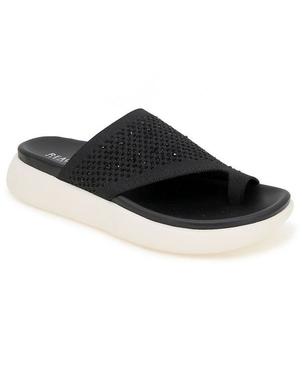 ケネスコール レディース シューズ サンダル ニット Kenneth Cole Reaction Womens Teffi Knit Round Toe Flat Sandals Black Knit