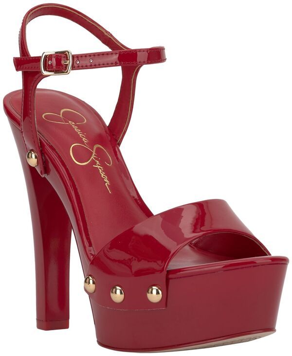 ジェシカシンプソン レディース シューズ サンダル プラットフォーム Jessica Simpson Womens Calenta Platform Dressandals Red Muse Pate