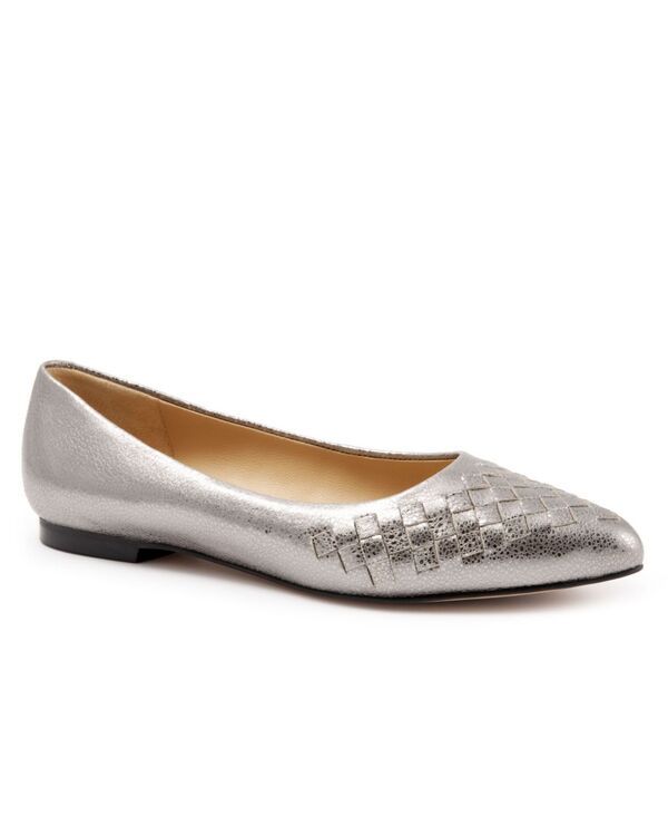 トロッターズ レディース シューズ パンプス Tシャツ Trotters Estee Woven Flat SilverTone シルバー