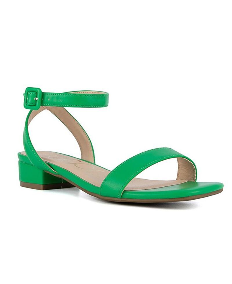 シュガー レディース シューズ サンダル アンクル ヒール Sugar Womens Umpire Ankle Strap Block Heel Sandals Green グリーン