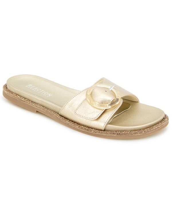 ケネスコール レディース シューズ サンダル Kenneth Cole Reaction Womens Syrena Round Toe Flat Sandals Soft Gold ゴールド