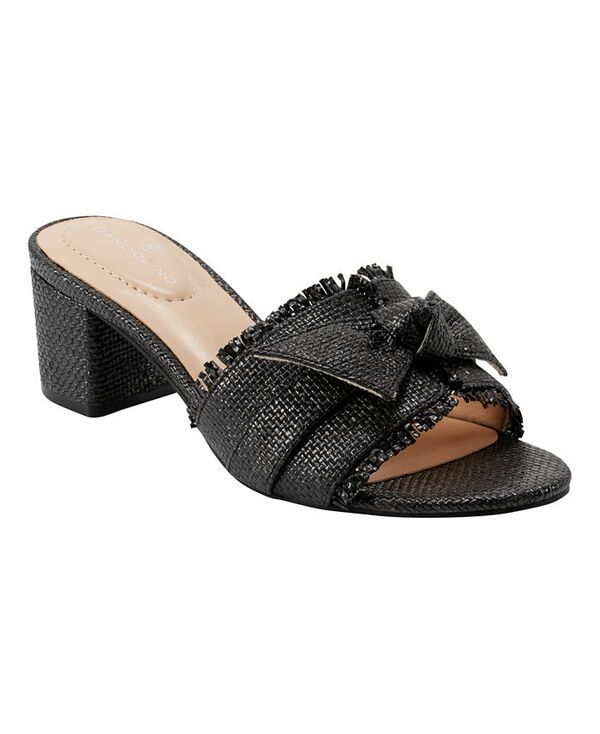 バンドリーノ レディース シューズ サンダル ヒール Bandolino Womens Arden Raffia Block Heel Dress Sandals Black ブラック
