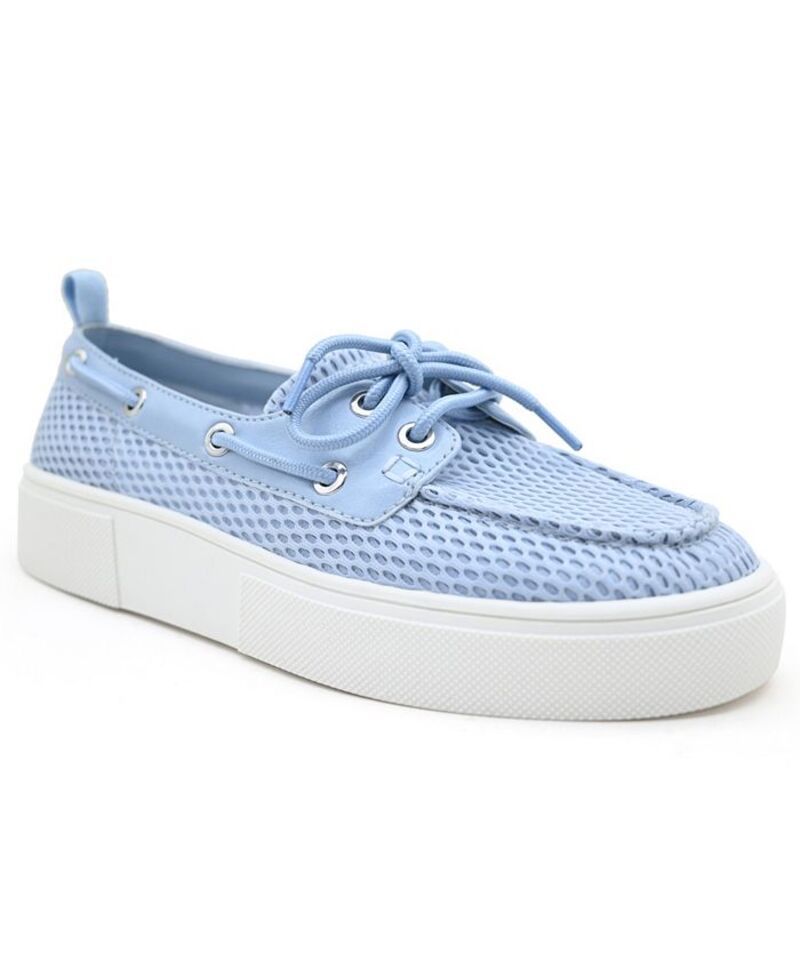 ケネスコール レディース シューズ パンプス Kenneth Cole Reaction Womens Zelda Almond Toe Boat Shoes Blue Mesh ブルー