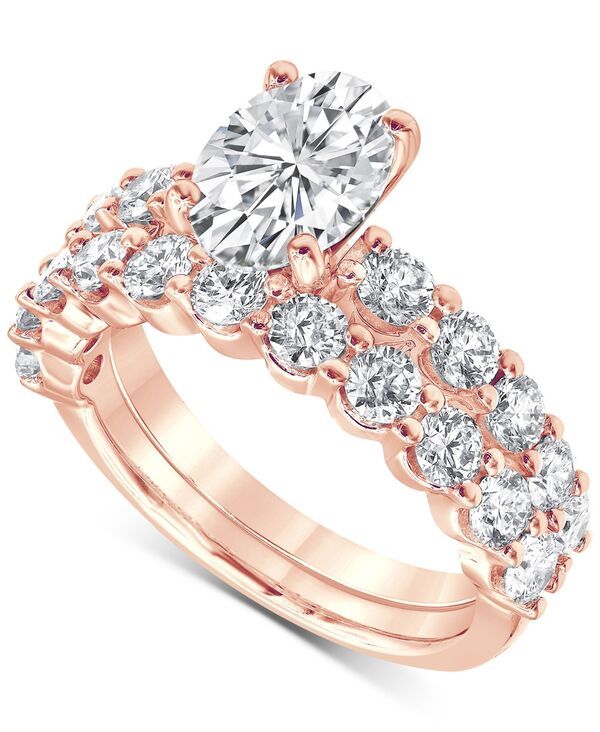 バッジェリーミシュカ レディース アクセサリー リング Badgley Mischka Certified Lab Grown Diamond Oval Bridal Set 338 ctw in 1