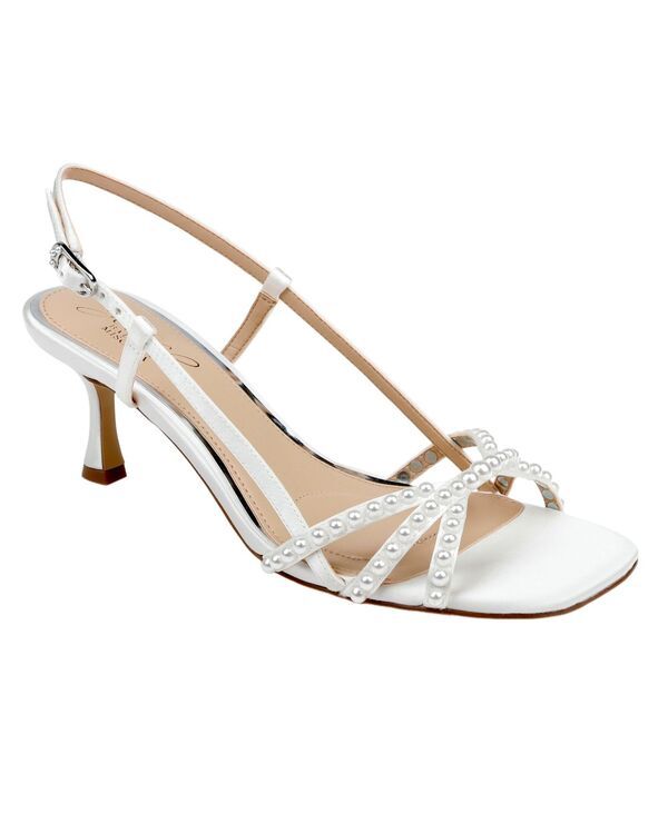 ジュウェルダグレイミシュカ レディース シューズ サンダル Jewel Badgley Mischka Womens Isabela Sandals Ivory Satin アイボリー