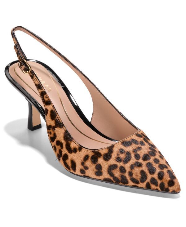 コールハーン レディース シューズ パンプス Cole Haan Womens Hansell Sling Back Pumps Leopard Print Hair Calf アニマル