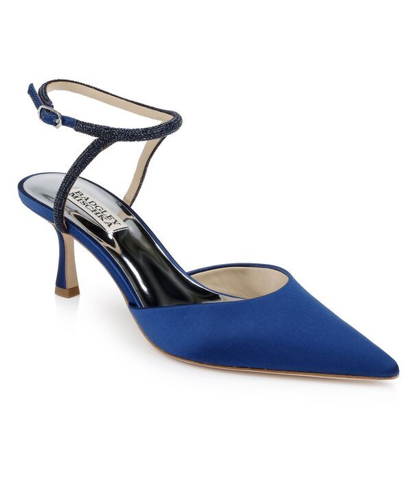 バッジェリーミシュカ レディース シューズ パンプス Badgley Mischka Womens Autumn Pointed Toe Pumps Blue Satin ブルー