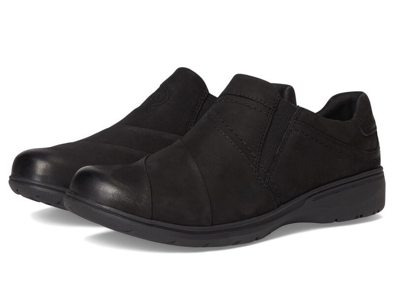 クラークス レディース シューズ スリッポン・ローファー Clarks Carleigh Abby Black Nubuck ブラック