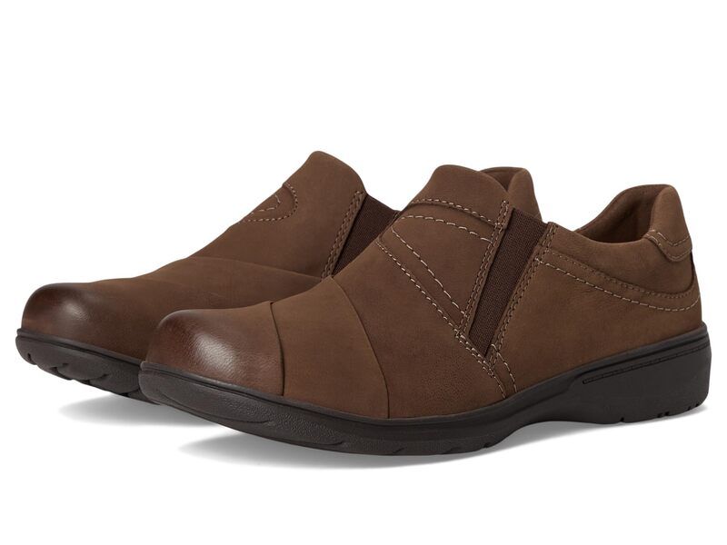 クラークス レディース シューズ スリッポン・ローファー Clarks Carleigh Abby Mushroom Nubuck