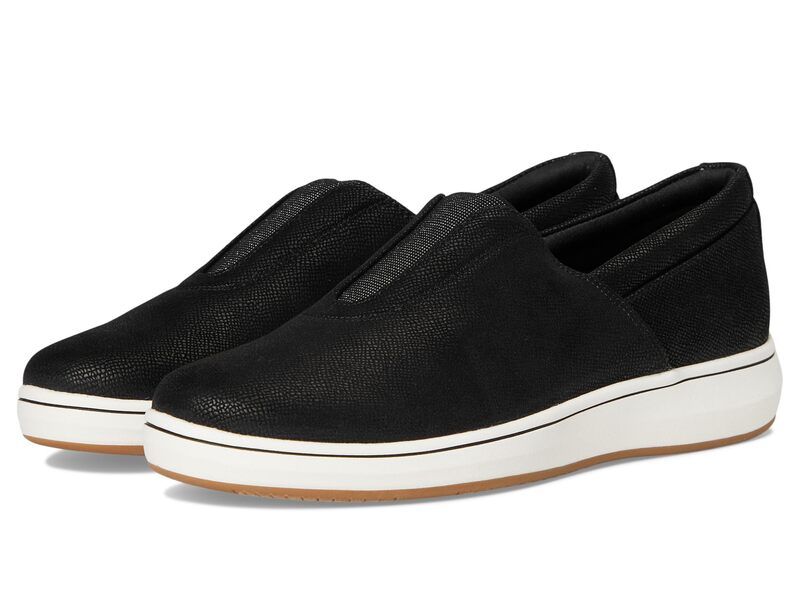 クラークス レディース シューズ スニーカー Clarks Breezesky Ria BlackWhite Tex ホワイト