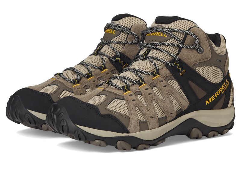 メレル メンズ シューズ スニーカー Merrell Accentor 3 Mid Wp BoulderOld Gol