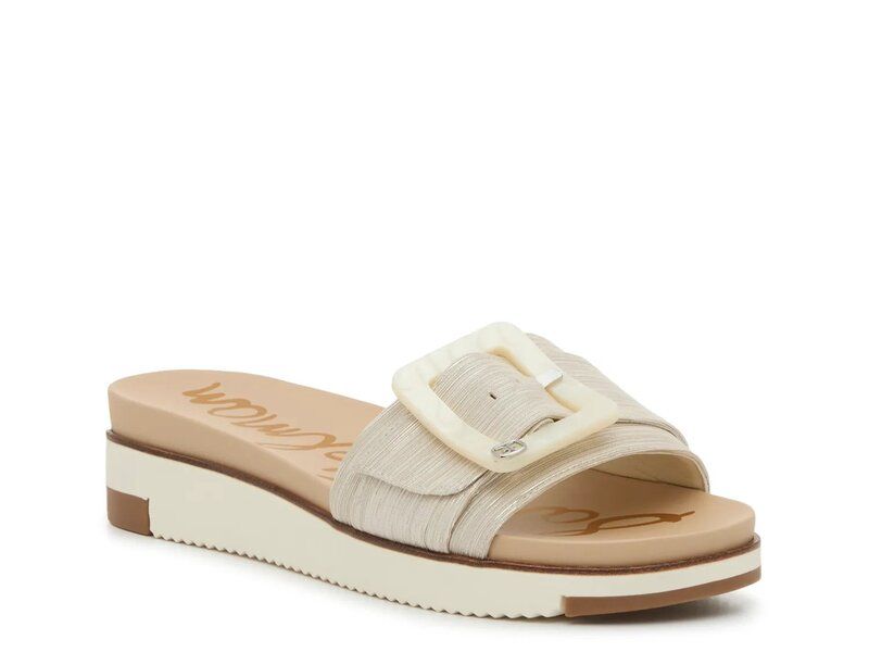 サムエデルマン レディース シューズ サンダル Sam Edelman Ariane Wedge Sandal Silver Metallic シルバー