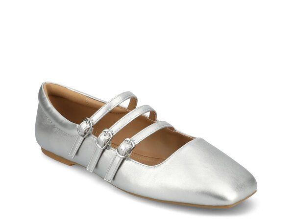 ジャーニー レディース シューズ パンプス Journee Darlin Flat Silver Metallic シルバー