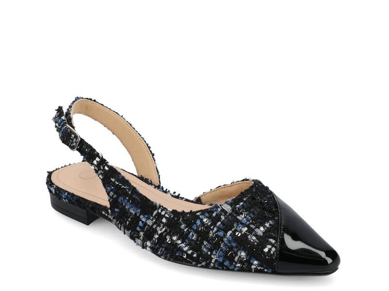 ジャーニー レディース シューズ パンプス Journee Daphnne Flat Black Tweed ブラック