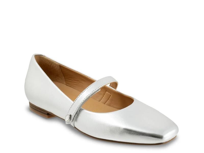 トロッターズ レディース シューズ パンプス Trotters Hazel Mary Jane Flat Silver Metallic シルバー