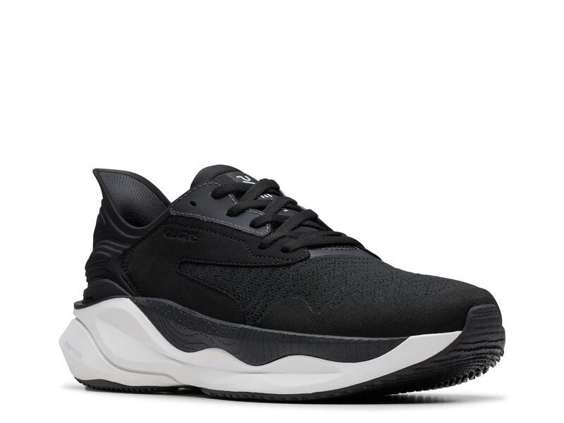 クラークス メンズ シューズ スニーカー Clarks Pace Sneaker BlackWhite ホワイト