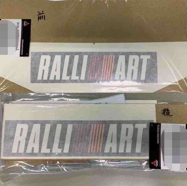 三菱 MITSUBISHI 未使用 新品 純正 ランサー エボリューション V / VI CP9A トミーマキネン仕様 RALLIART デカール サイドデカール リヤデカール セット タイヤ バンパー 検索 マフラー 希少