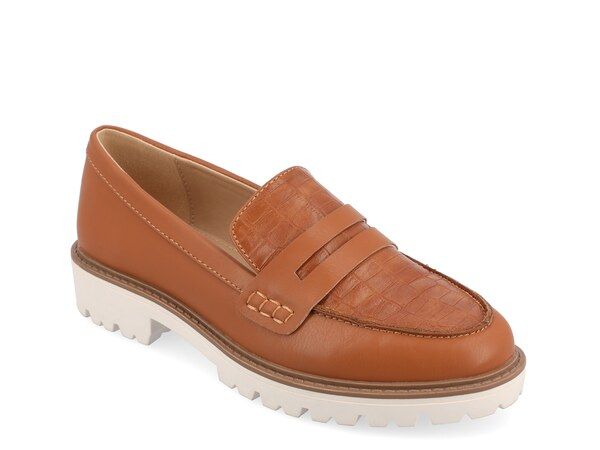 ジュルネ コレクション レディース シューズ スリッポン・ローファー Journee Collection Kenly Penny Loafer Dark Brown ブラウン
