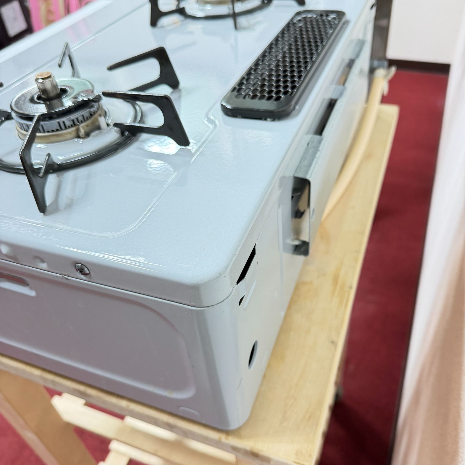 全国送料無料 美品リンナイ2口ガスコンロ 都市ガス2018年製 洗浄/除菌 