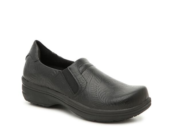 イージーストリート レディース シューズ スリッポン・ローファー Easy Works by Easy Street Bind World Clog Black Floral Embossed ブラッ