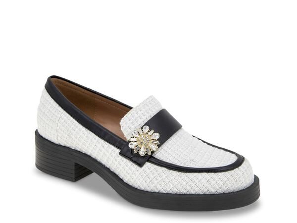 BCB ジェネレーション レディース シューズ スリッポン・ローファー BCBGeneration Colin Loafer White Textile ホワイト