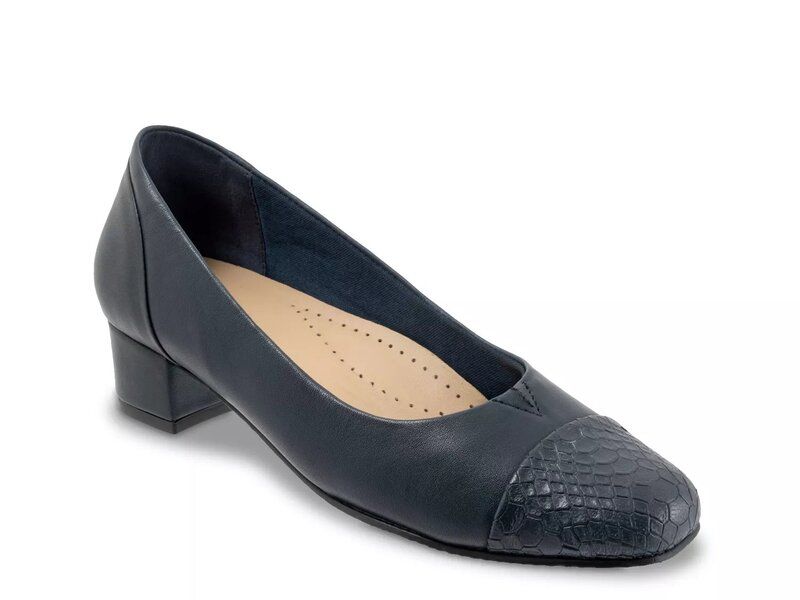 トロッターズ レディース シューズ パンプス Trotters Daisy Pump Navy Snake Print ネイビー