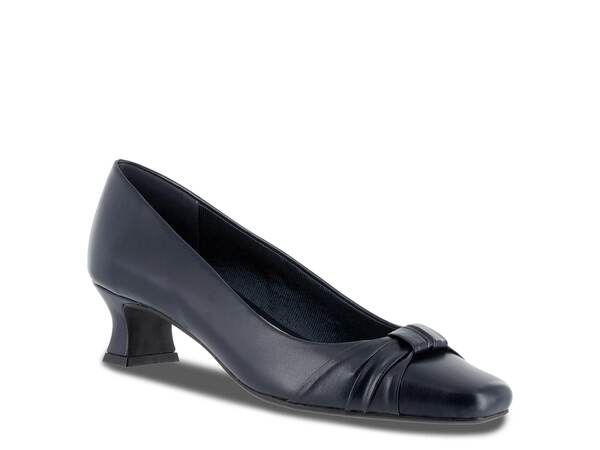 イージーストリート レディース シューズ パンプス Easy Street Waive Pump Navy Faux Leather ネイビー