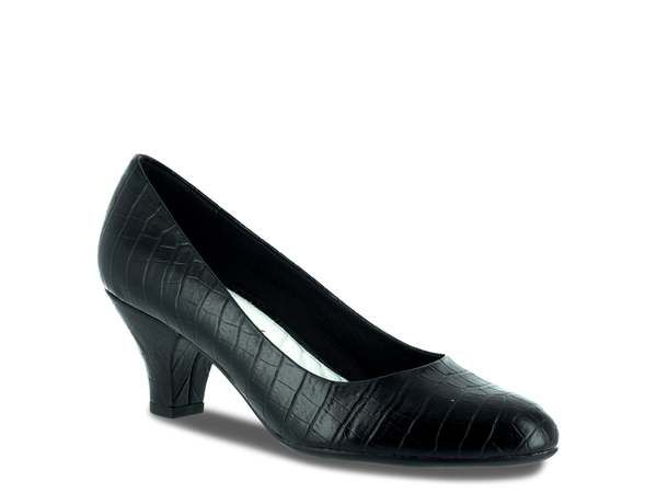 イージーストリート レディース シューズ パンプス Easy Street Fabulous Pump Black Croc Print ブラック