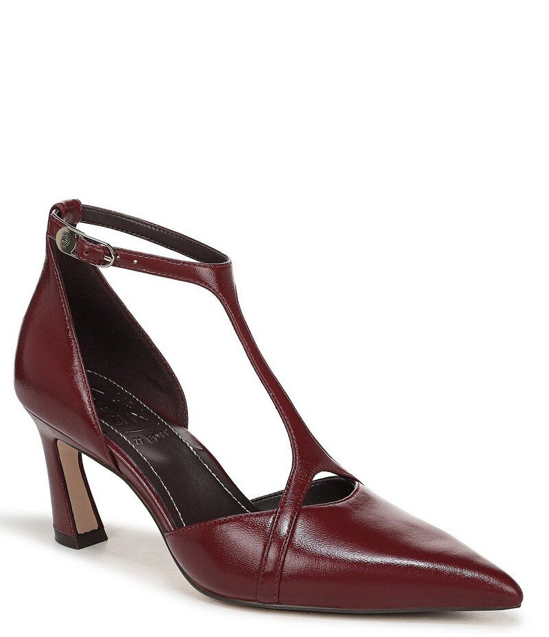 ナチュライザー レディース シューズ パンプス レザー Naturalizer Ezlyn Leather Pointed Toe TStrap Dress Pumps Cranberry