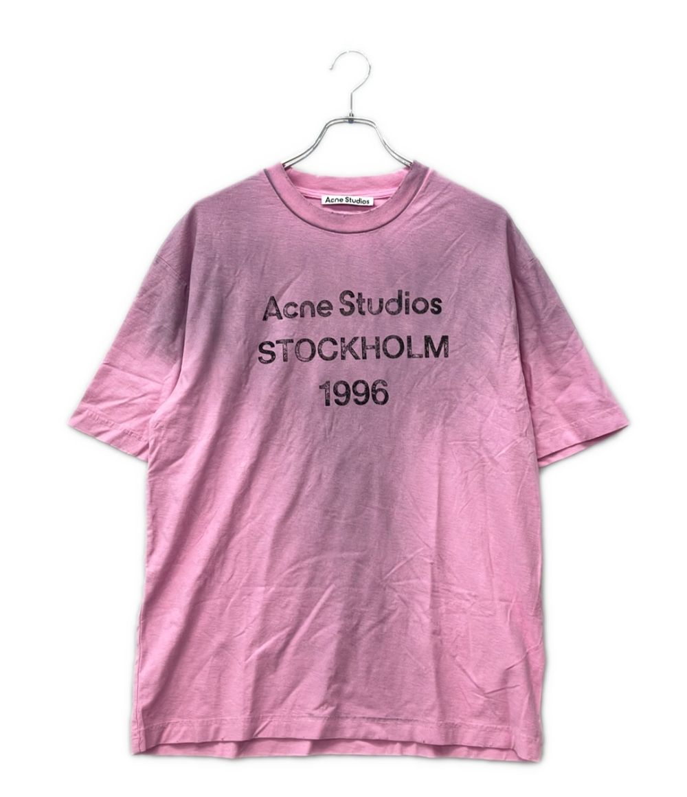 アクネ ストゥディオズ 半袖 スプレー加工ロゴTシャツ ダメージ加工 FN-UX-TSH1000013 CL0196 メンズ レディース SIZE XS Acne Studios