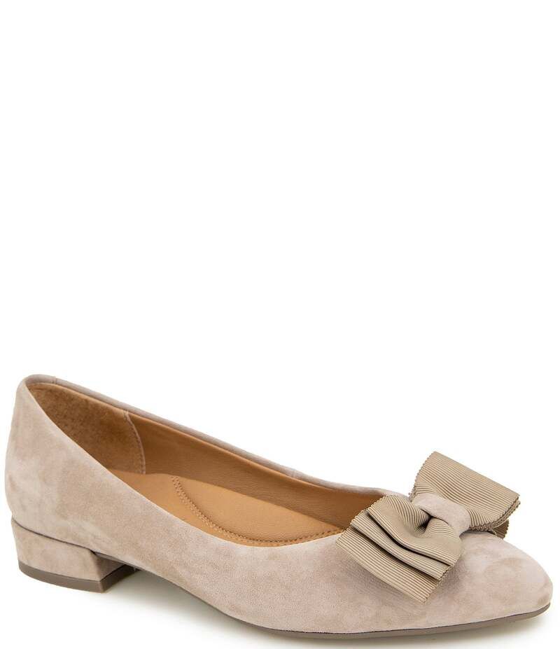 ジェントルソウルズ レディース シューズ パンプス スエード Gentle Souls Atlas Suede Bow Dress Flats Mushroom