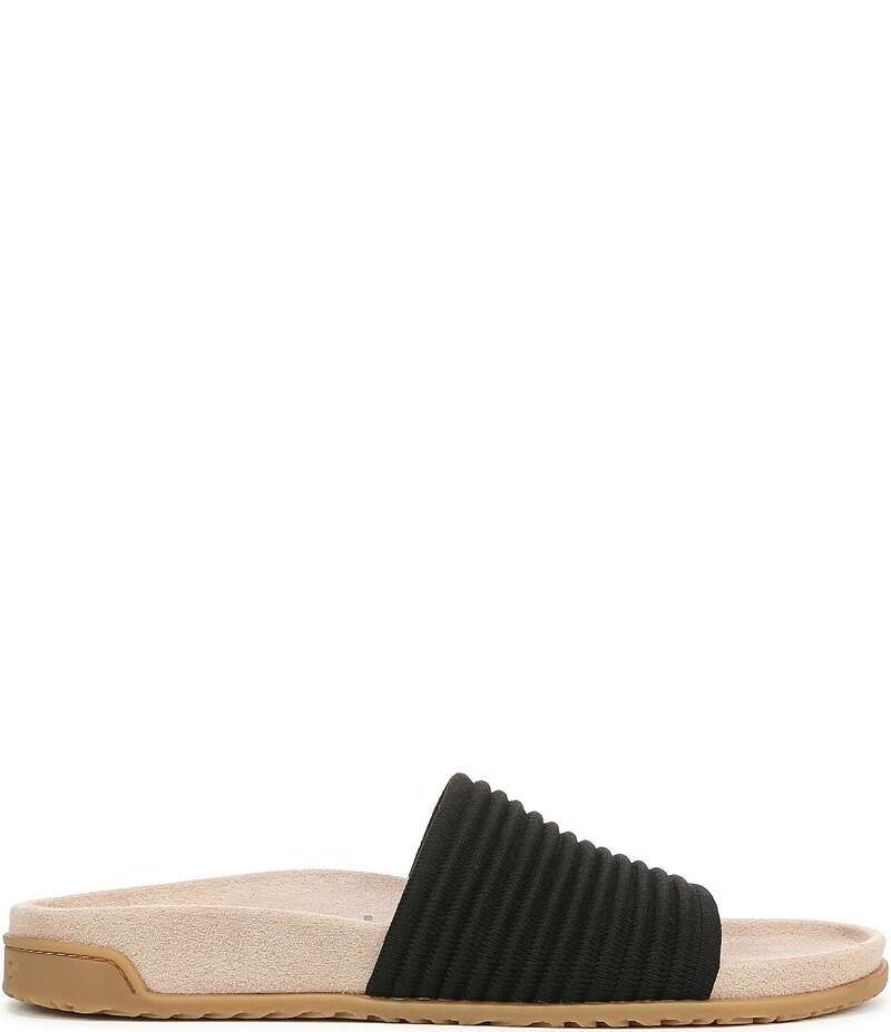 バイオニック レディース シューズ パンプス サンダル ニット Vionic Evie Compression Knit Slide Sandals Black ブラック