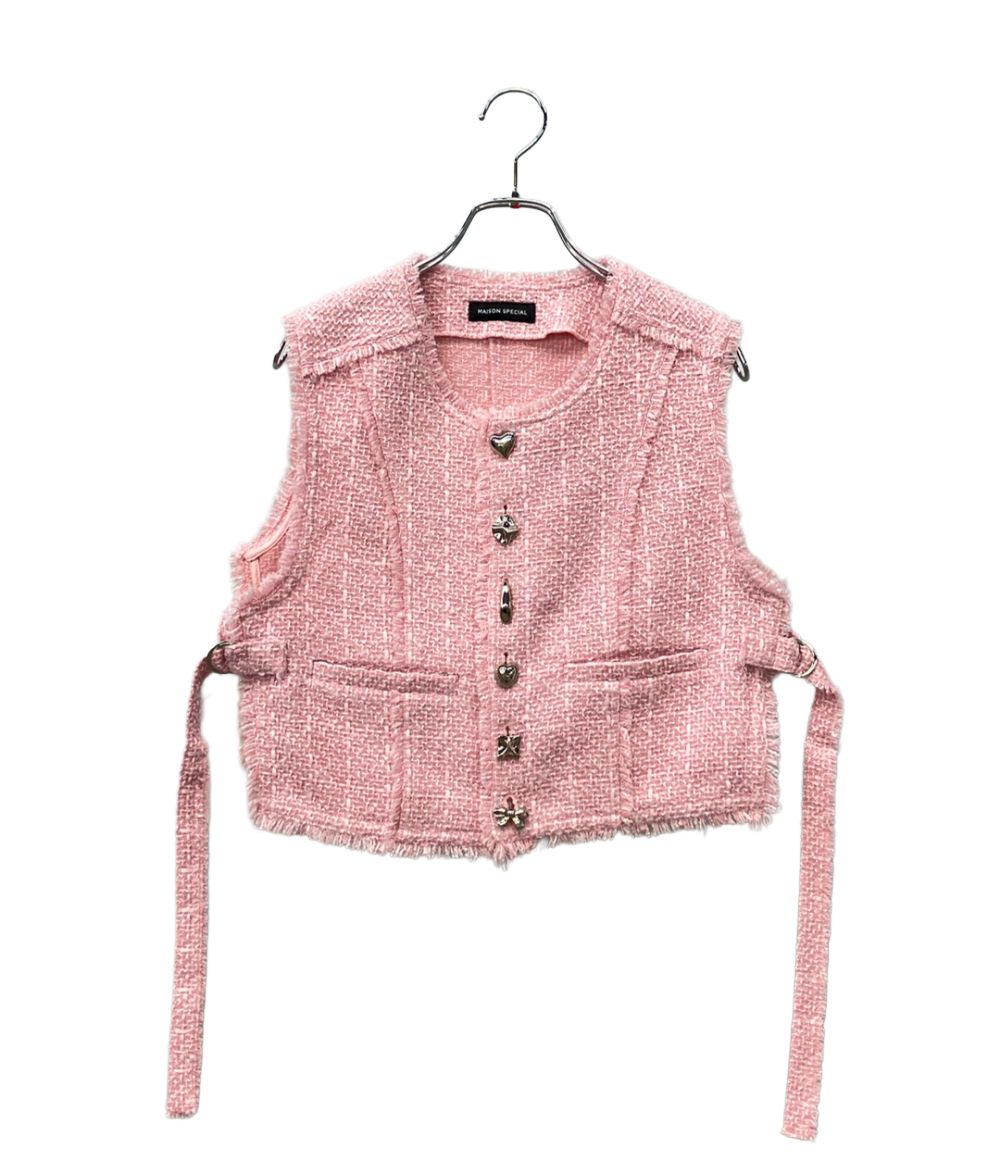 メゾンスペシャル ツイードフリンジベスト レディース SIZE FREE (M