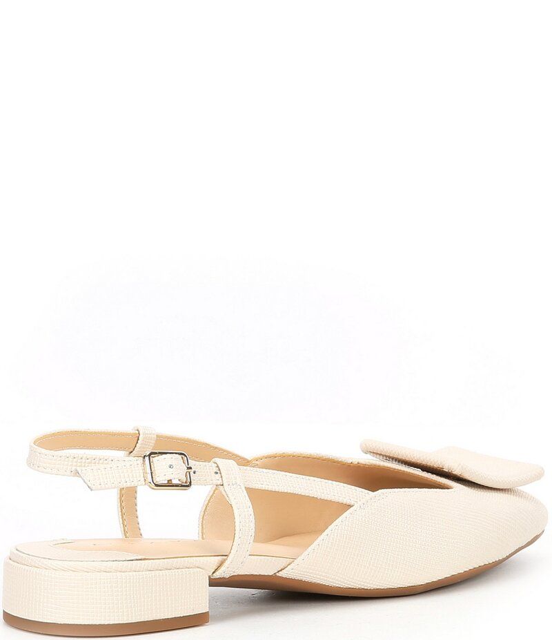 アレックスマリー レディース シューズ パンプス レザー Alex Marie Micah Textured Leather Slingback Flats Cloud White ホワイト