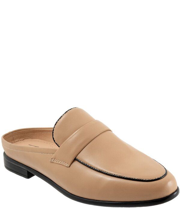 トロッターズ レディース シューズ パンプス レザー Trotters Lola Leather Piping Mules Beige ベージュ