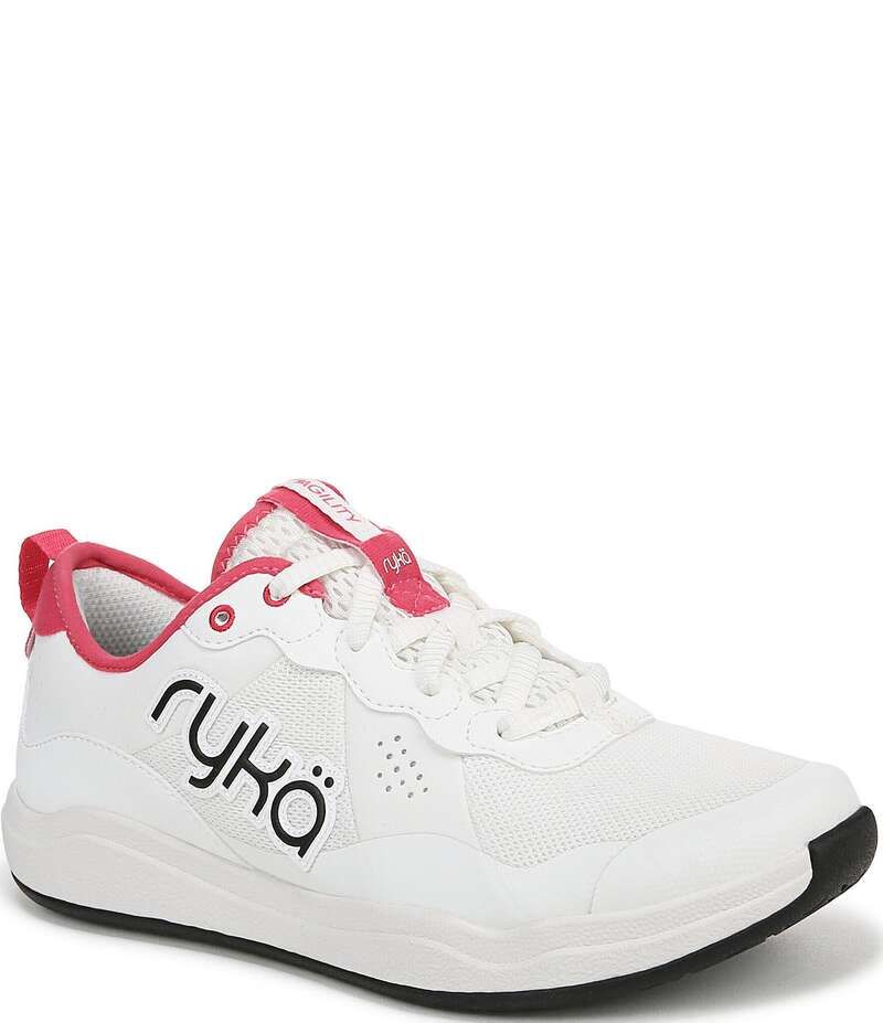 ライカ レディース シューズ スニーカー メッシュ Ryka Womens Courtagility Mesh Tennis Shoes WhitePopstar Pink ホワイト
