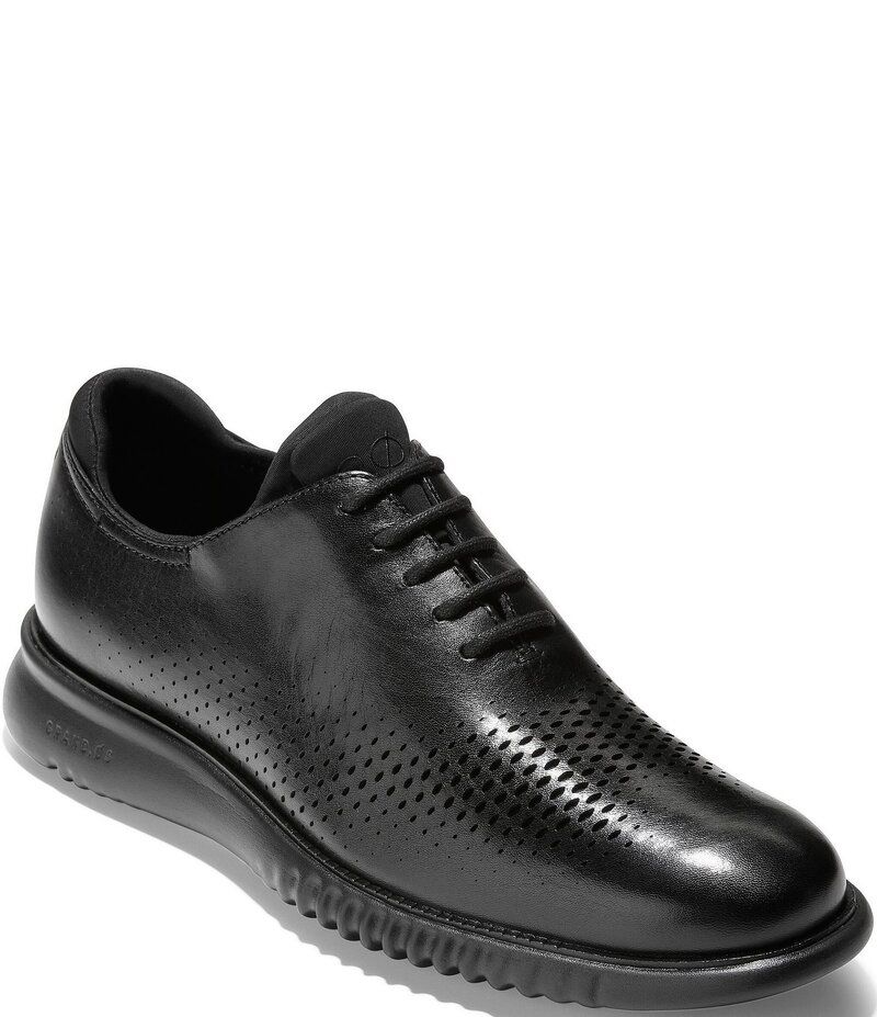 コールハーン メンズ シューズ ドレスシューズ オックスフォード レザー Cole Haan Mens 2ZEROGRAND Perforated Leather Laser Cut Oxfords