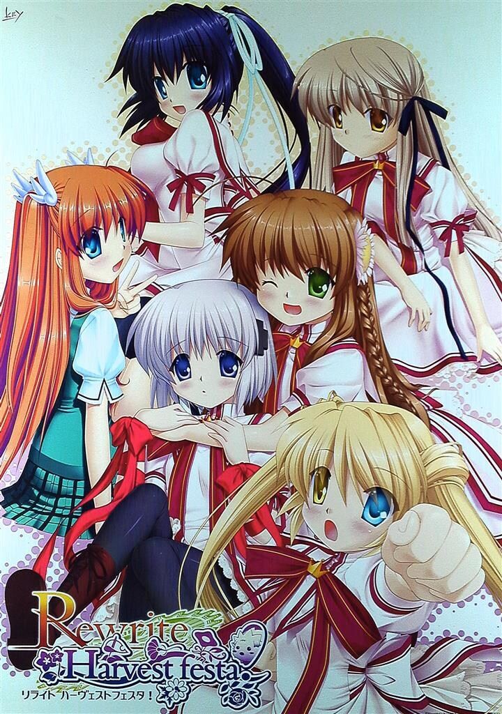 ゲームポスター　リライトハーヴェストフェスタ　B2ポスター　アニメポスター Key 発売日限定記念 樋上いたる Rewrite Harvest festa. B2ポスター