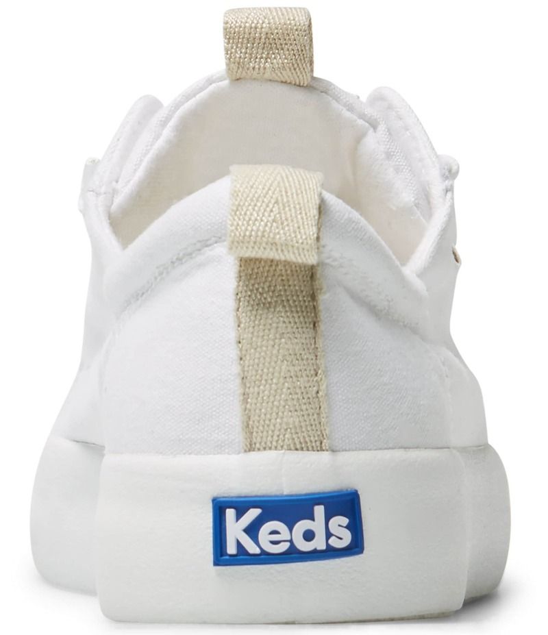 ケッズ レディース ボトムス カジュアルパンツ スニーカー レース Keds Kickback Canvas Laced SlipOn Sneakers White ホワイト