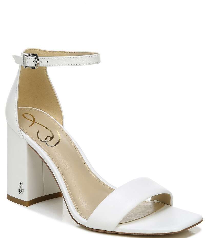 サムエデルマン レディース シューズ サンダル アンクル レザー Sam Edelman Daniella Leather Ankle Strap Square Toe Dress Sandals B