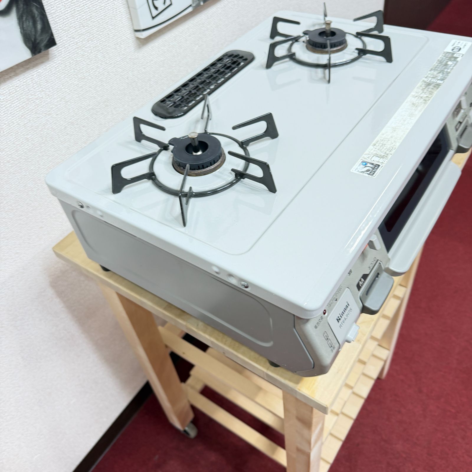 全国送料無料 超美品リンナイ2口ガスコンロ 2017年製 LPガス用 洗浄/除