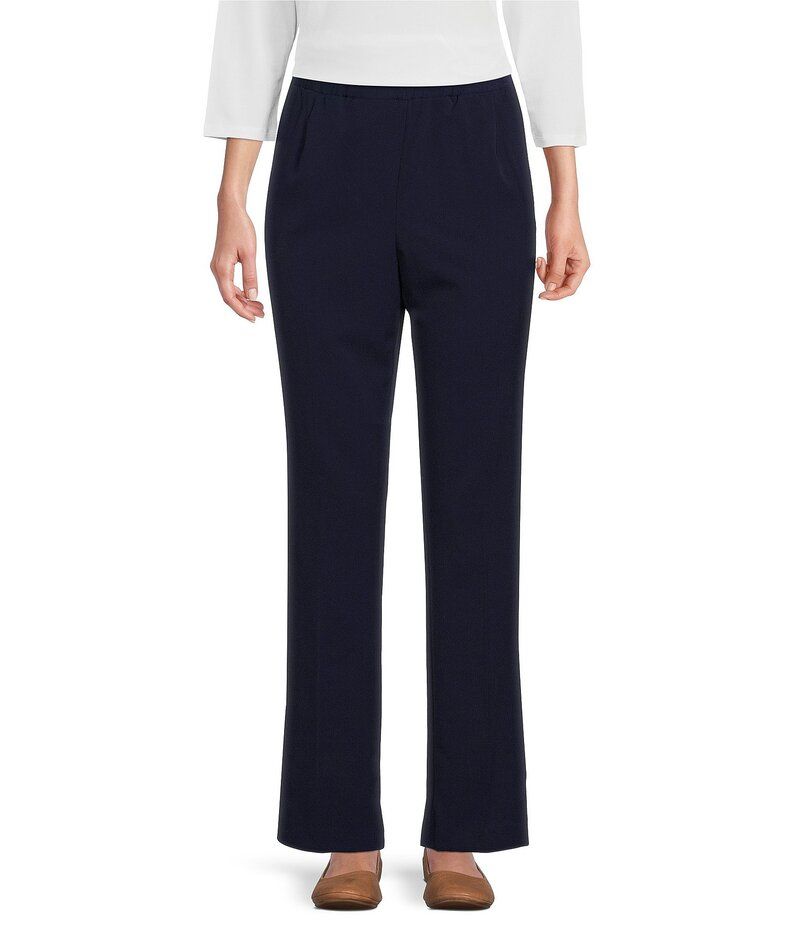 アリソン デイリー レディース ボトムス カジュアルパンツ ストレート パンツ Allison Daley City Stretch Straight Leg PullOn Pants True Na